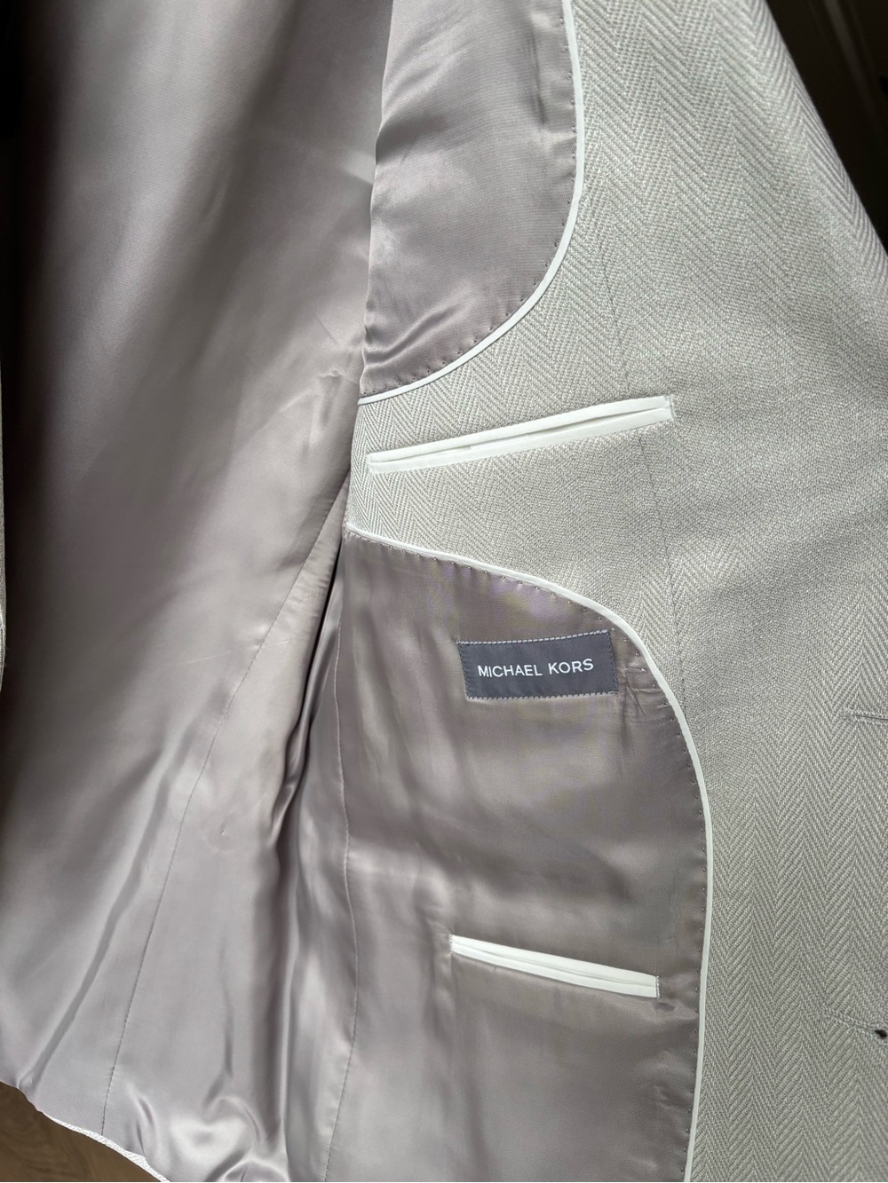 Michael Kors Light Cream Men's Sport Coat Blazer - Picture 8 of 10